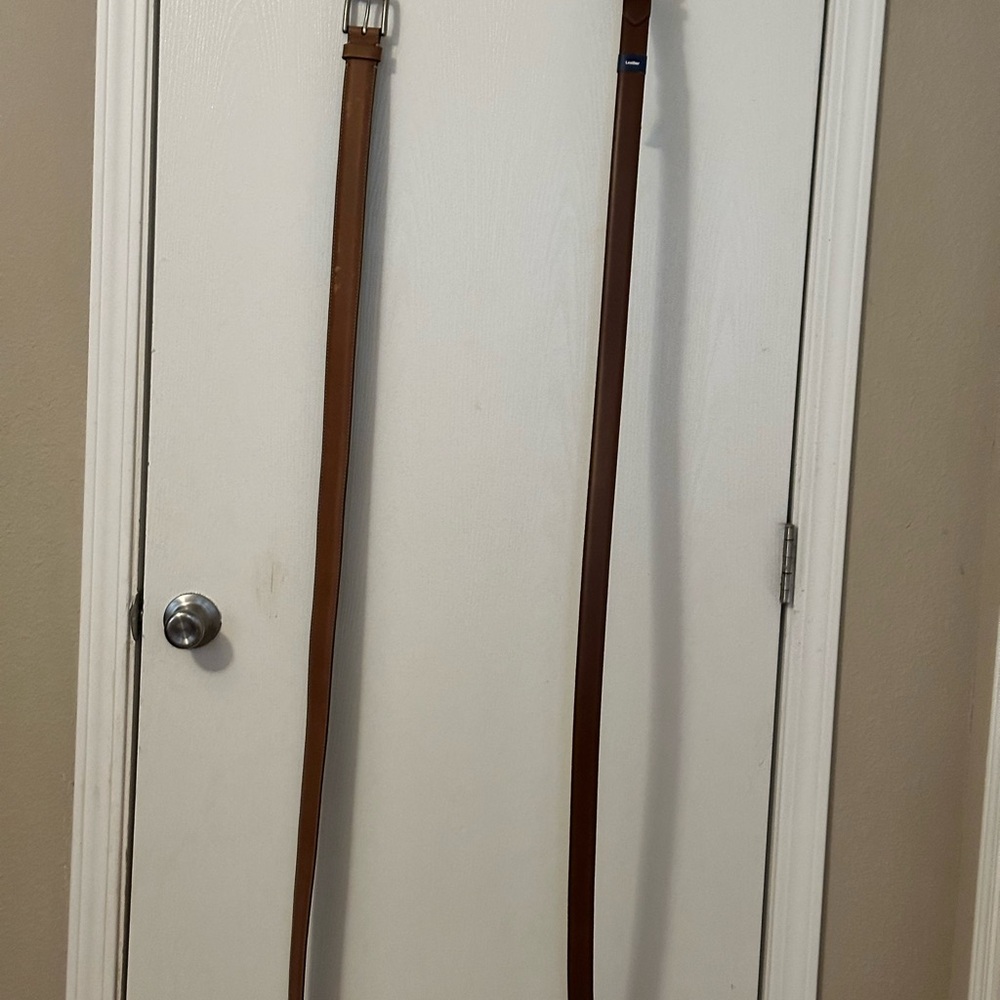 George Brown Leather Belts - Set of 2
